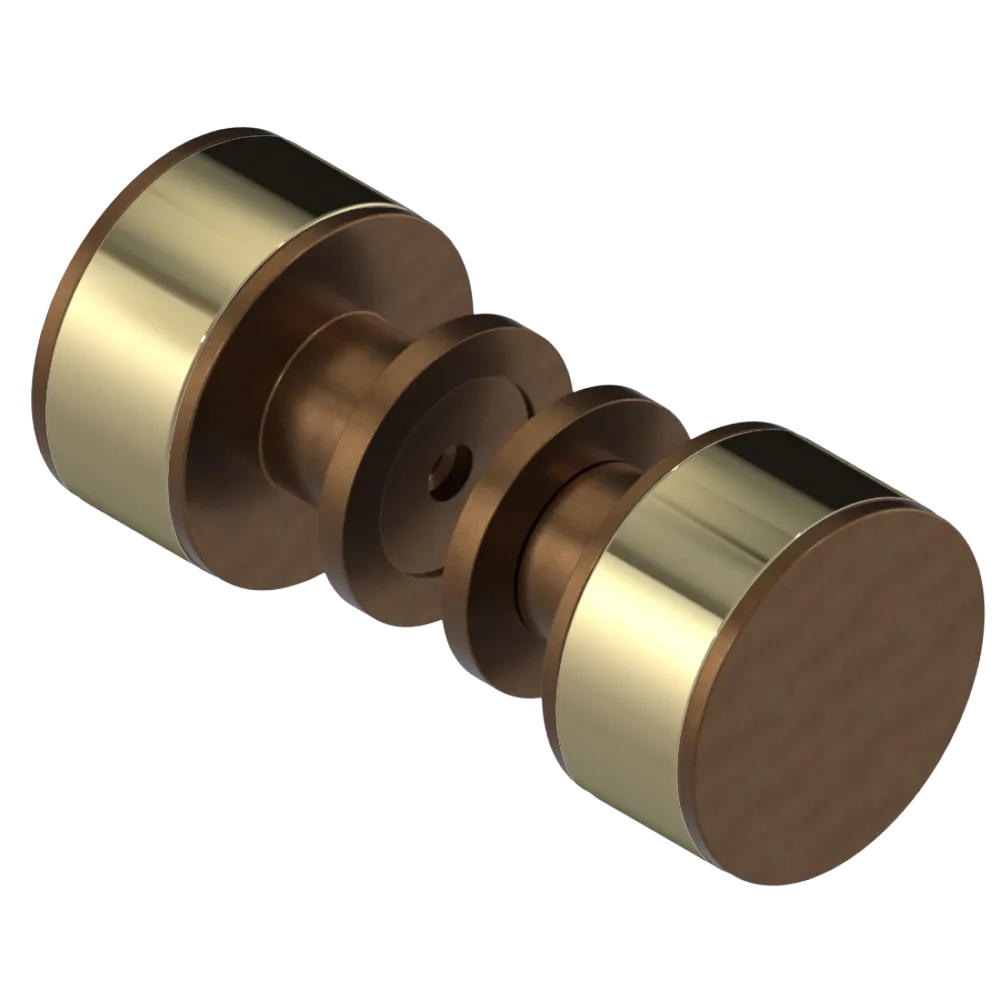 Rubinet Shower Door Knob (set) Tuscan Brass