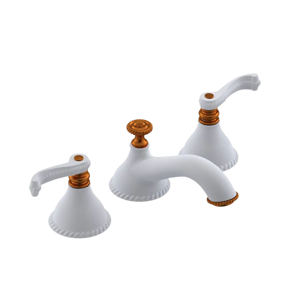 Rubinet Widespread Lav. Set. (less drain) Matt White