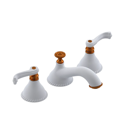 Rubinet Widespread Lav. Set. (less drain) Matt White