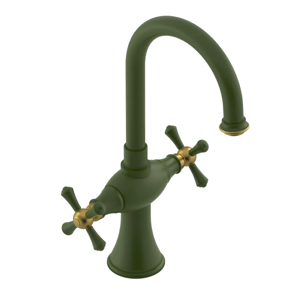 Rubinet Single Hole Dual Handle Lav. Set. (less drain) Green Envy