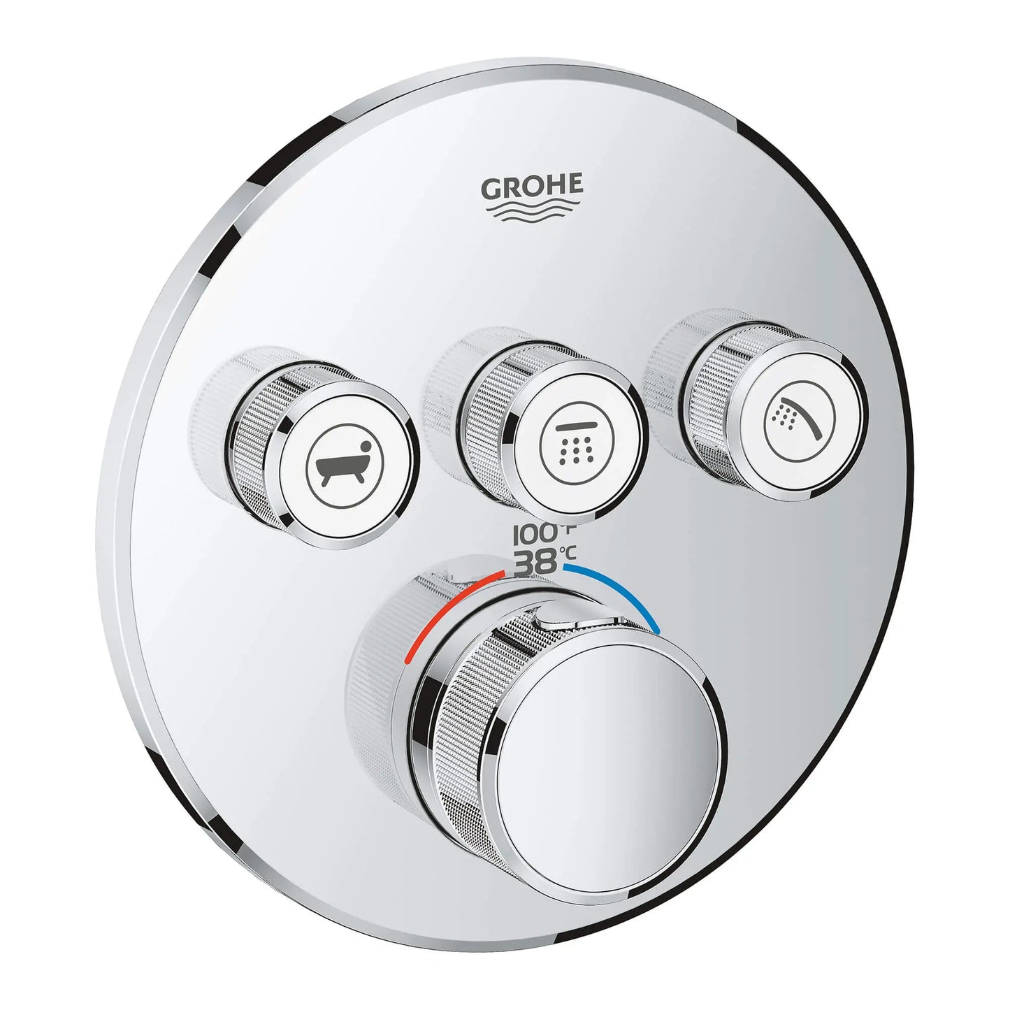 Grohtherm® SmartControl Triple Function Thermostatic Valve Trim
