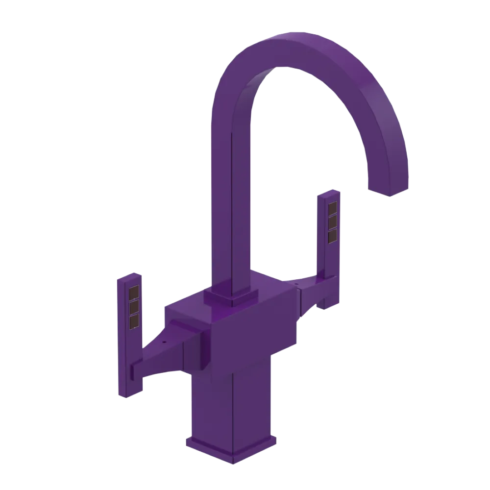 Rubinet Single Hole Dual Handle Lav. Set. (less drain) Purple Haze