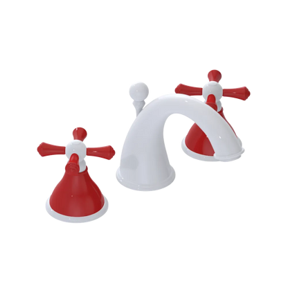 Rubinet Widespread Lav. Set. (less drain) White