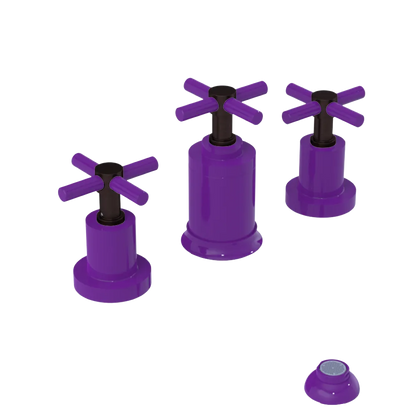 Rubinet Bidet Fitting with Spray, Diverter, and Vacuum Breaker (less drain) Purple Haze