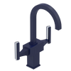 Rubinet Single Hole Dual Handle Lav. Set. (less drain) Midnight Blue