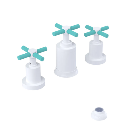 Rubinet Bidet Fitting with Spray, Diverter, and Vacuum Breaker (less drain) White