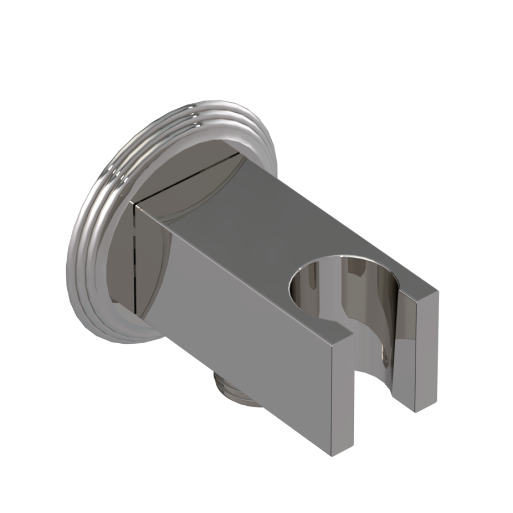 Rubinet Wall Bracket with Integral Supply with 1/2" NPT x 1/2" NPSM x 3" Nipple Polished Nickel