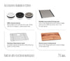 KALIA Large stainless Steel bottom grid for 33'' 70/30 sink