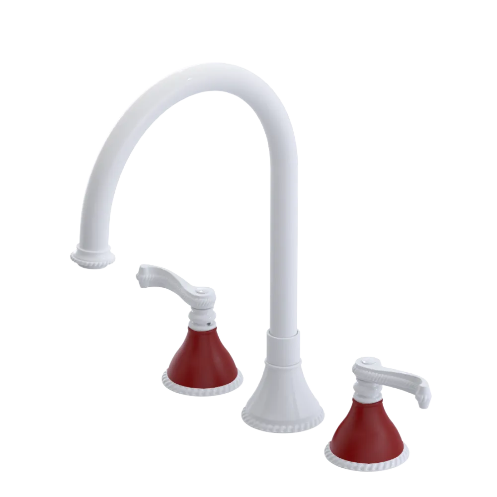 Rubinet Widespread Kitchen Set White