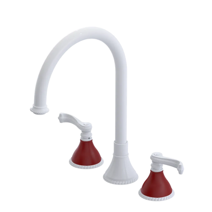 Rubinet Widespread Kitchen Set White