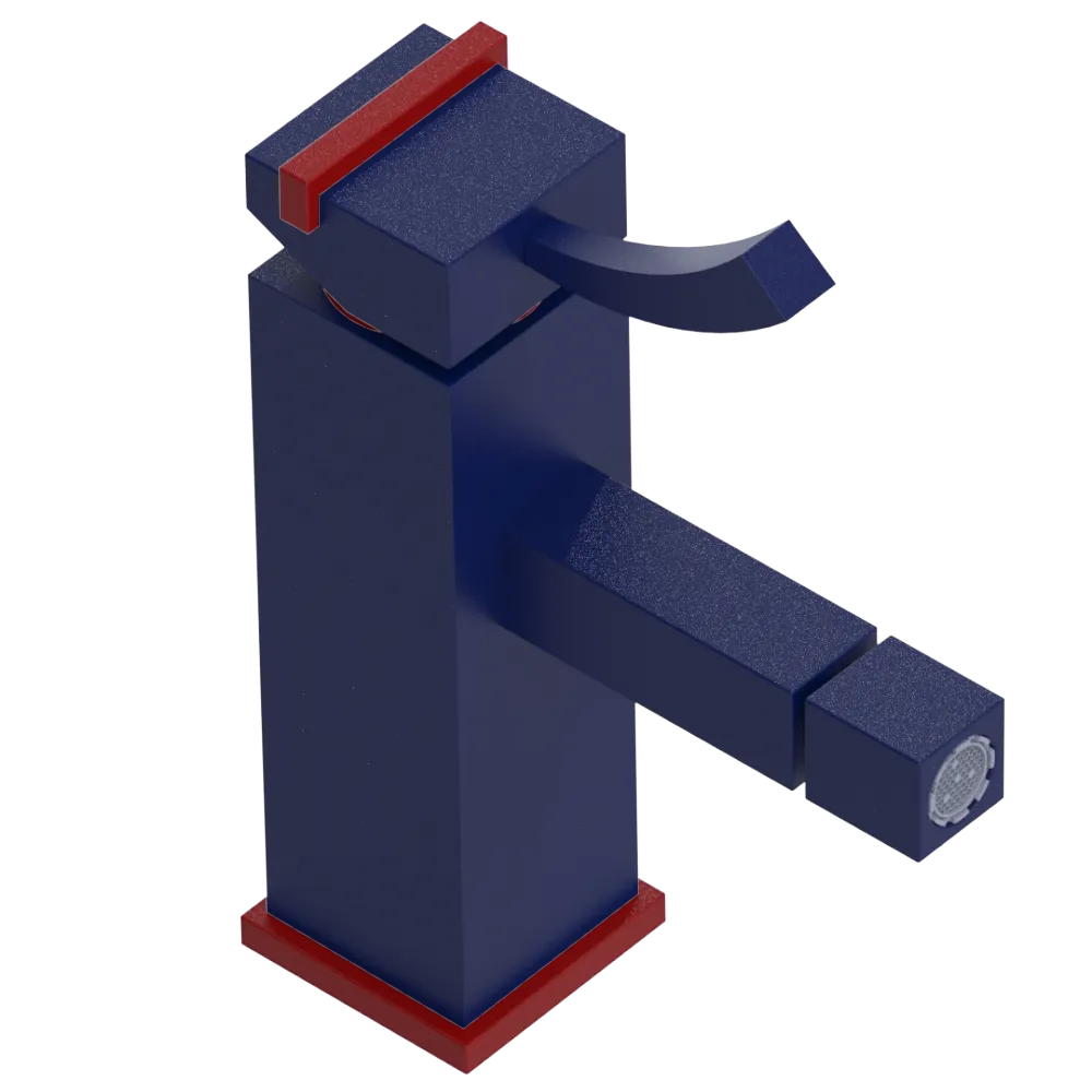 Rubinet Single Control Bidet Fitting (less drain) Midnight Blue