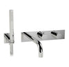 Cabano 3/4" thermostatic wall mount tub fller with hand shower - TRIM ONLY