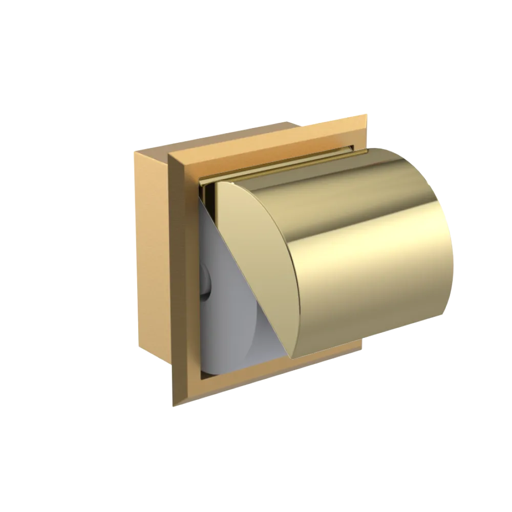 Rubinet RECESSED TOILET PAPER HOLDER Satin Gold
