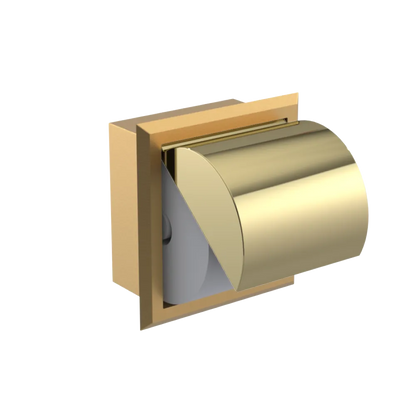 Rubinet RECESSED TOILET PAPER HOLDER Satin Gold