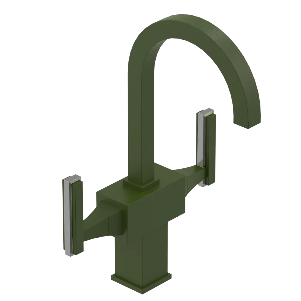 Rubinet Single Hole Dual Handle Lav. Set. (less drain) Green Envy