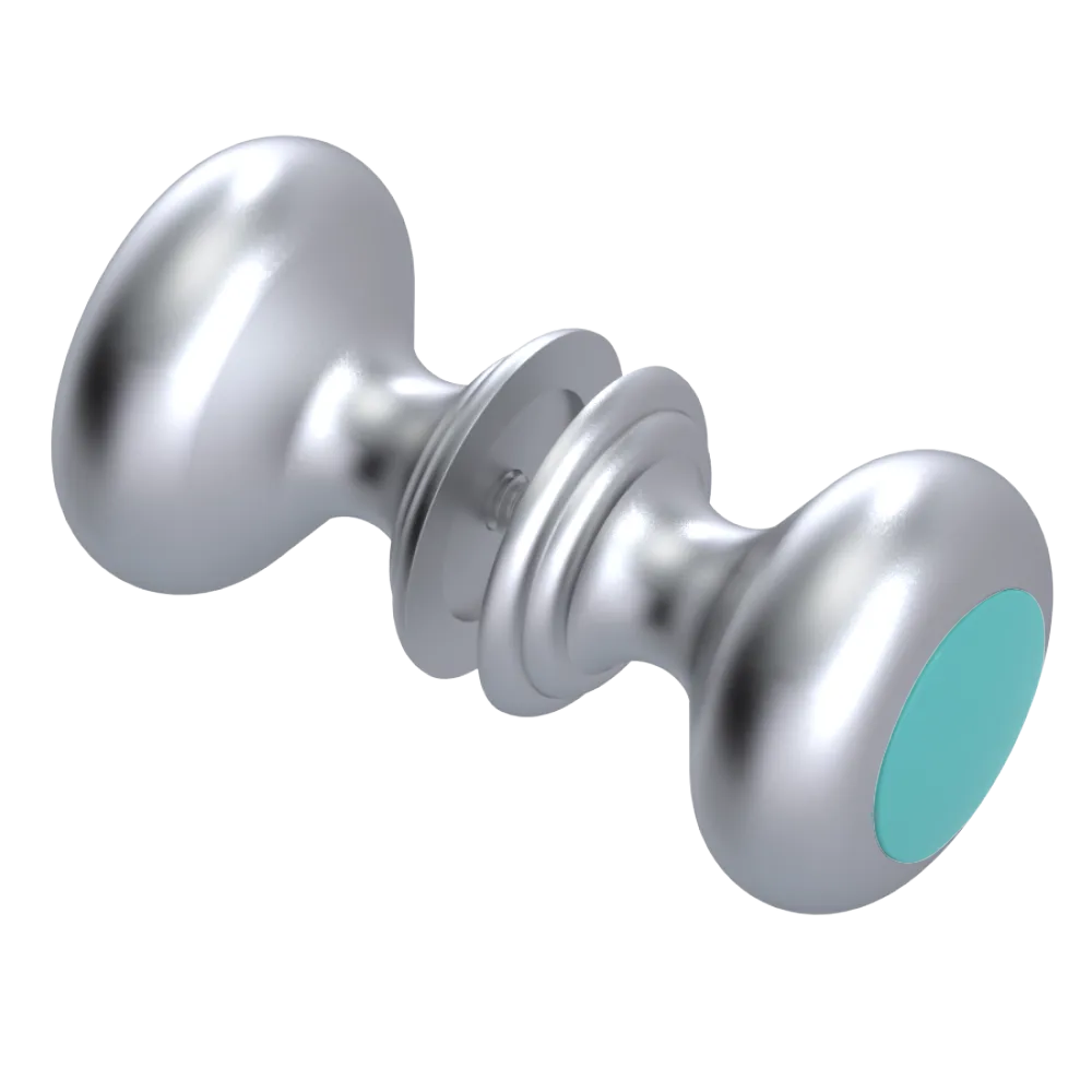 Rubinet Shower Door Knob (set) Satin Chrome