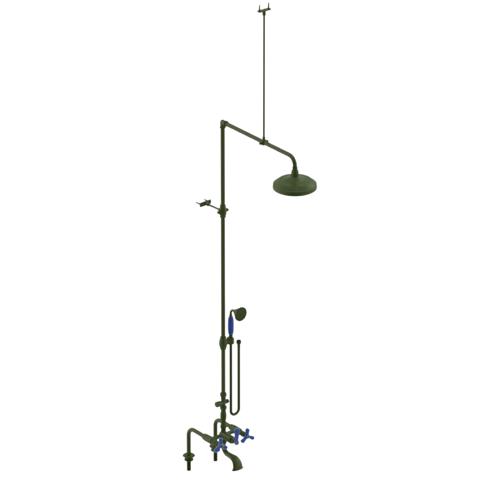 Rubinet Deck Mount Tub & Shower with Hand Held Shower Green Envy
