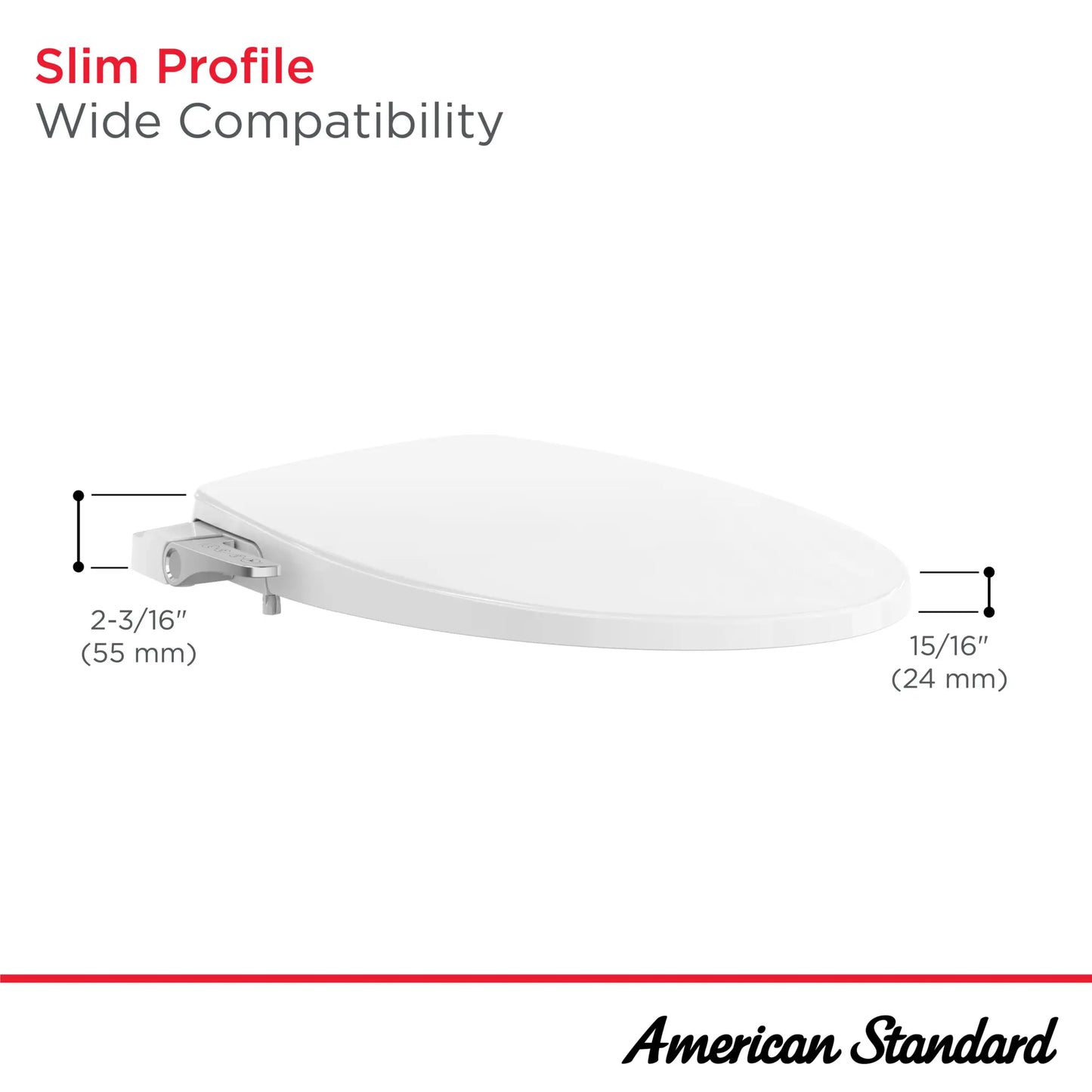 American Standard AquaWash® Slim Non-Electric SpaLet® Bidet Seat With Manual Operation