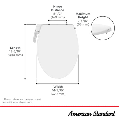 American Standard AquaWash® Slim Non-Electric SpaLet® Bidet Seat With Manual Operation