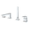 Grohe Eurocube® 4-Hole Single-Handle Deck Mount Roman Tub Faucet With 6.6 L/Min (1.75 Gpm) Hand Shower
