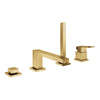 Grohe Eurocube® 4-Hole Single-Handle Deck Mount Roman Tub Faucet With 6.6 L/Min (1.75 Gpm) Hand Shower