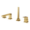 Grohe Eurocube® 4-Hole Single-Handle Deck Mount Roman Tub Faucet With 6.6 L/Min (1.75 Gpm) Hand Shower