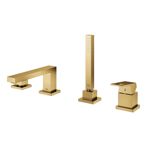 Grohe Eurocube® 4-Hole Single-Handle Deck Mount Roman Tub Faucet With 6.6 L/Min (1.75 Gpm) Hand Shower