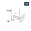Grohe Eurocube® 4-Hole Single-Handle Deck Mount Roman Tub Faucet With 6.6 L/Min (1.75 Gpm) Hand Shower