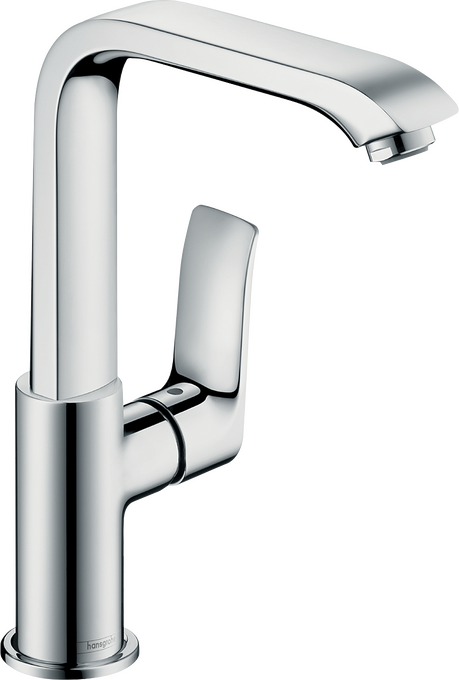 Hansgrohe Metris Single-Hole Faucet 230 with Swivel Spout and Pop-Up Drain, 1.2 GPM