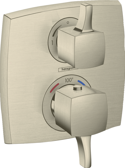 Hansgrohe Ecostat Classic Thermostatic Trim with Volume Control, Square