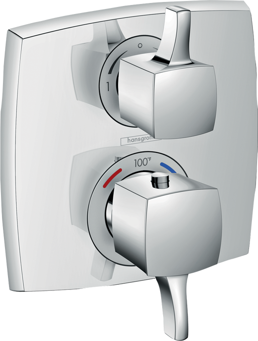 Hansgrohe Ecostat Classic Thermostatic Trim with Volume Control, Square