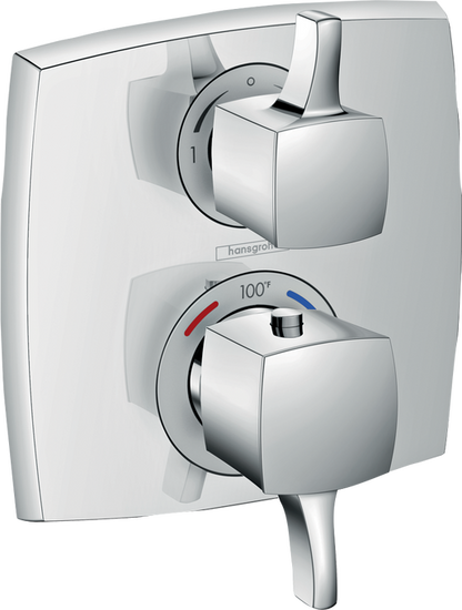 Hansgrohe Ecostat Classic Thermostatic Trim with Volume Control, Square