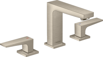 Hansgrohe Metropol Widespread Faucet 110 with Lever Handles and Pop-Up Drain, 1.2 GPM