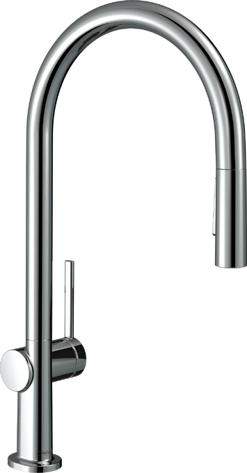 Hansgrohe Talis N HighArc Kitchen Faucet, O-Style 2-Spray Pull-Down, 1.75 GPM