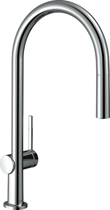 Hansgrohe Talis N HighArc Kitchen Faucet, O-Style 2-Spray Pull-Down, 1.5 GPM