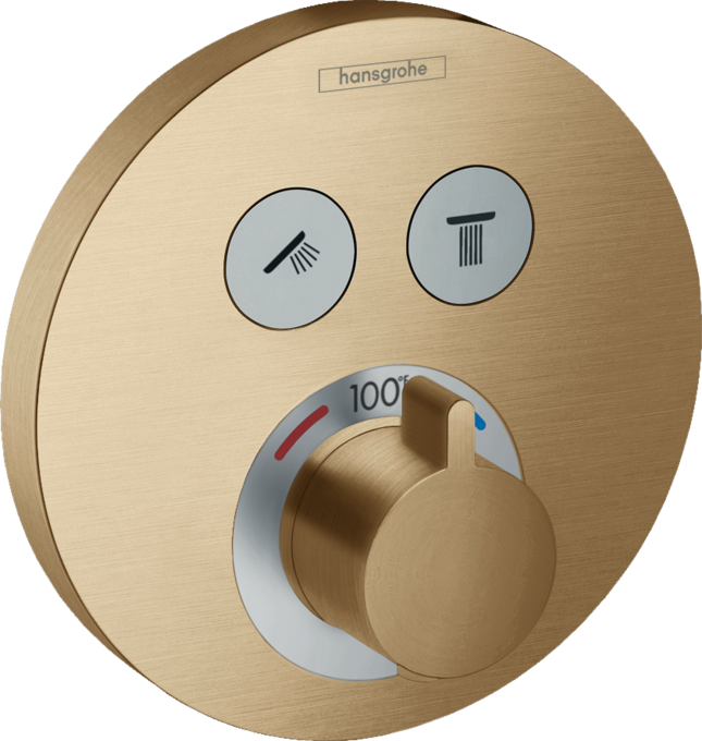 Hansgrohe ShowerSelect S Thermostatic Trim for 2 Functions, Round