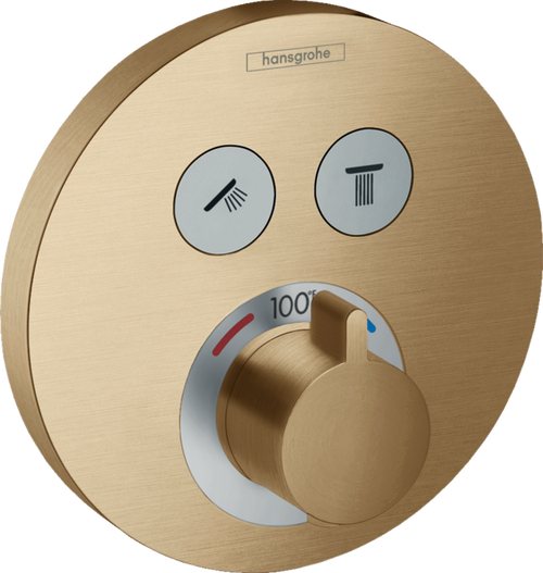 Hansgrohe ShowerSelect S Thermostatic Trim for 2 Functions, Round