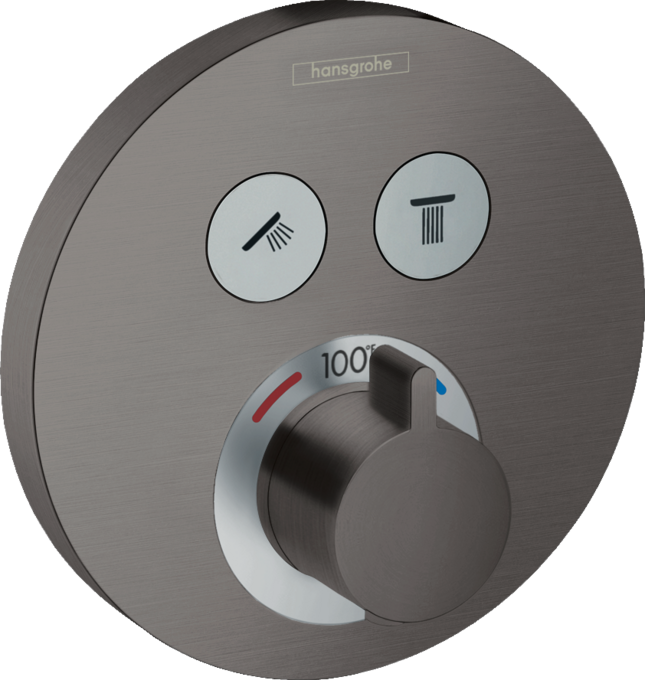 Hansgrohe ShowerSelect S Thermostatic Trim for 2 Functions, Round