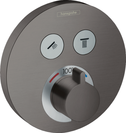 Hansgrohe ShowerSelect S Thermostatic Trim for 2 Functions, Round