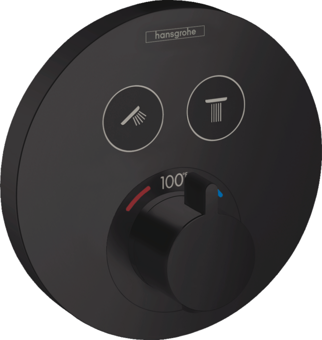 Hansgrohe ShowerSelect S Thermostatic Trim for 2 Functions, Round