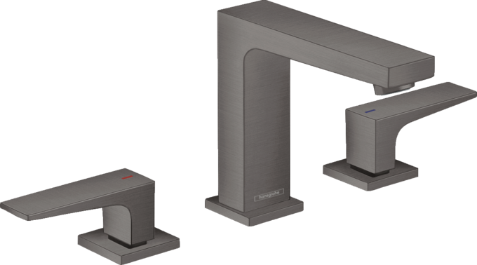 Hansgrohe Metropol Widespread Faucet 110 with Lever Handles and Pop-Up Drain, 1.2 GPM