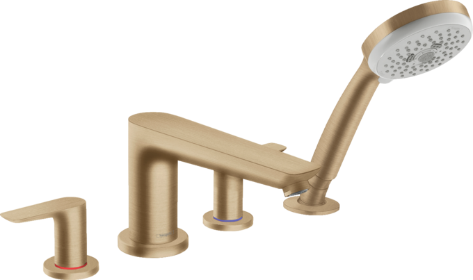 Hansgrohe Talis E 4-Hole Roman Tub Set Trim with 1.8 GPM Handshower