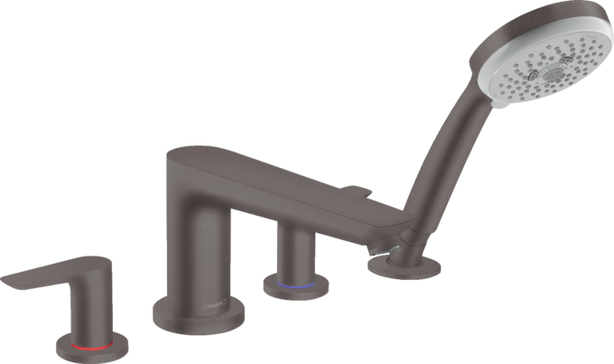 Hansgrohe Talis E 4-Hole Roman Tub Set Trim with 1.8 GPM Handshower