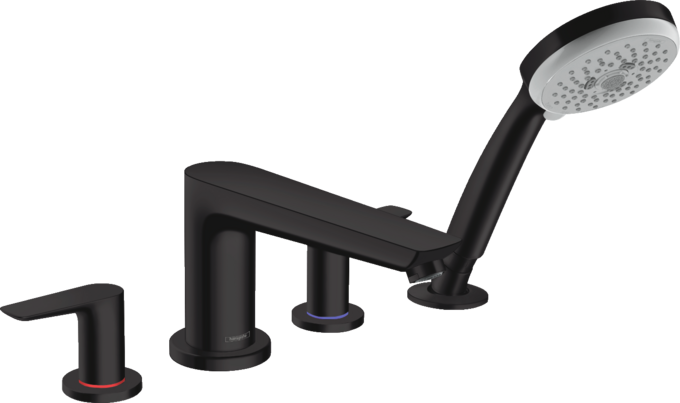 Hansgrohe Talis E 4-Hole Roman Tub Set Trim with 1.8 GPM Handshower