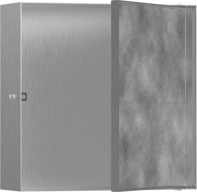 Hansgrohe XtraStoris Rock Wall Niche with Tileable Door 12"x 12"x 4"