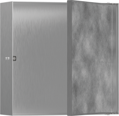 Hansgrohe XtraStoris Rock Wall Niche with Tileable Door 12"x 12"x 4"