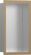 Hansgrohe XtraStoris Individual Wall Niche Brushed Stainless Steel with Design Frame 12"x 6"x 4"
