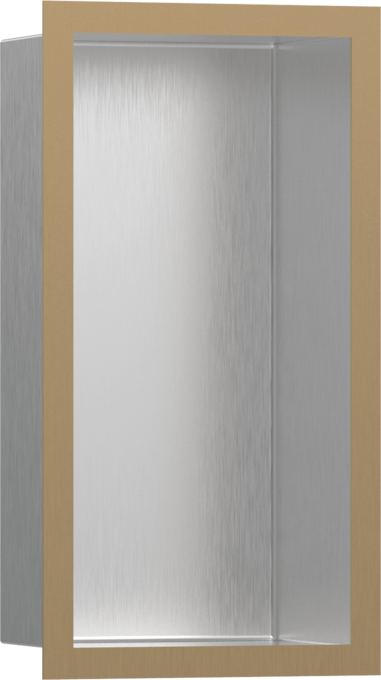 Hansgrohe XtraStoris Individual Wall Niche Brushed Stainless Steel with Design Frame 12"x 6"x 4"