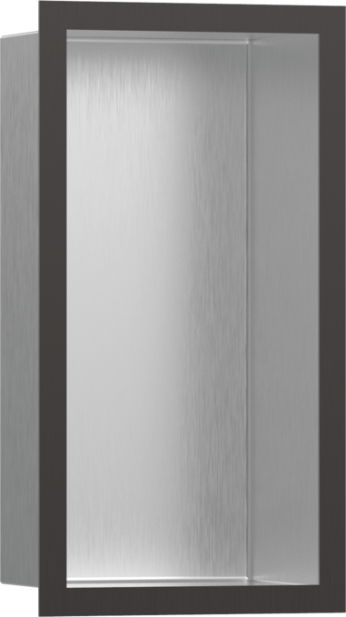 Hansgrohe XtraStoris Individual Wall Niche Brushed Stainless Steel with Design Frame 12"x 6"x 4"