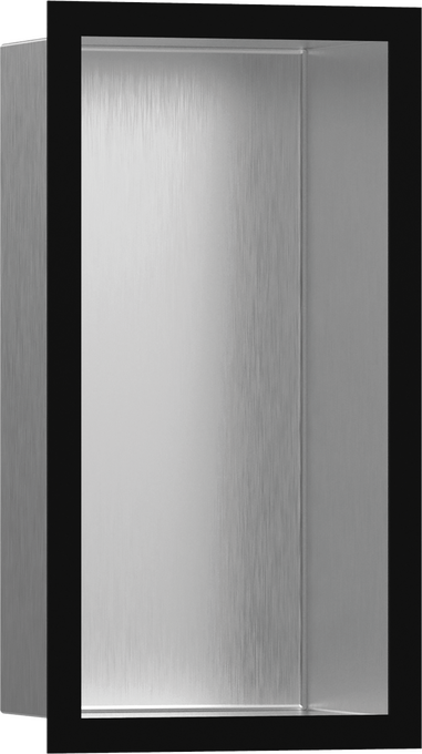 Hansgrohe XtraStoris Individual Wall Niche Brushed Stainless Steel with Design Frame 12"x 6"x 4"